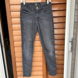 7 for All Mankind grey skinny jeans, size 29